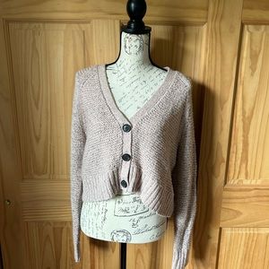 American Eagle Cropped Button Up Sweater Cardigan